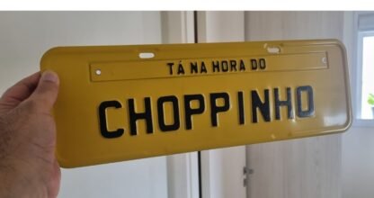 Placa de Carro Personalizada: Tá na Hora do Chopinho - Image 2